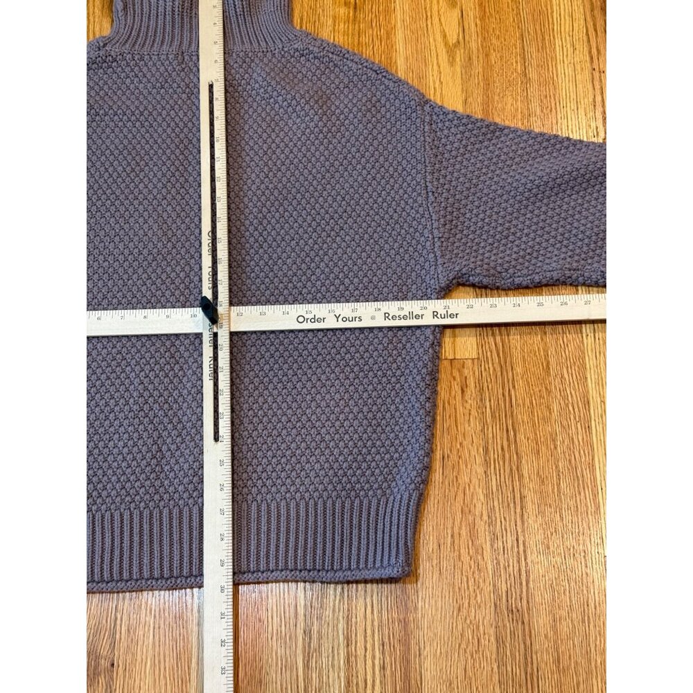Vintage-Style Fashion Brand Turtleneck Sweater Womens L Acrylic Knit Purple - Picture 3 of 9